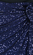 Navy Blauwe Sequin Wrap Rok