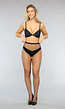 Zwarte Basic Panty met Medium Fishnet