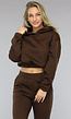Bruine Lounge Set met Cropped Trui