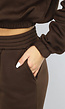Bruine Lounge Set met Cropped Trui