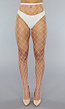 Lichtroze Basic Panty met Extra Grote Fishnet