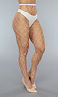 Lichtroze Basic Panty met Extra Grote Fishnet