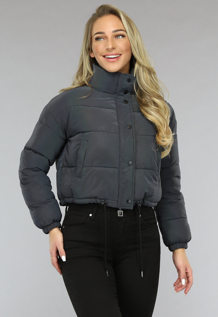 Regenboog Reflecterende Gewatteerde Bomber Jas