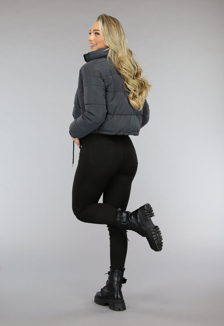 Regenboog Reflecterende Gewatteerde Bomber Jas