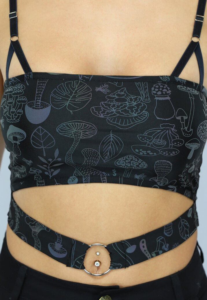 Bandeau Top met Reflecterende Print