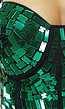Voorgevormde Balconette Top met Groene Spiegeltjes