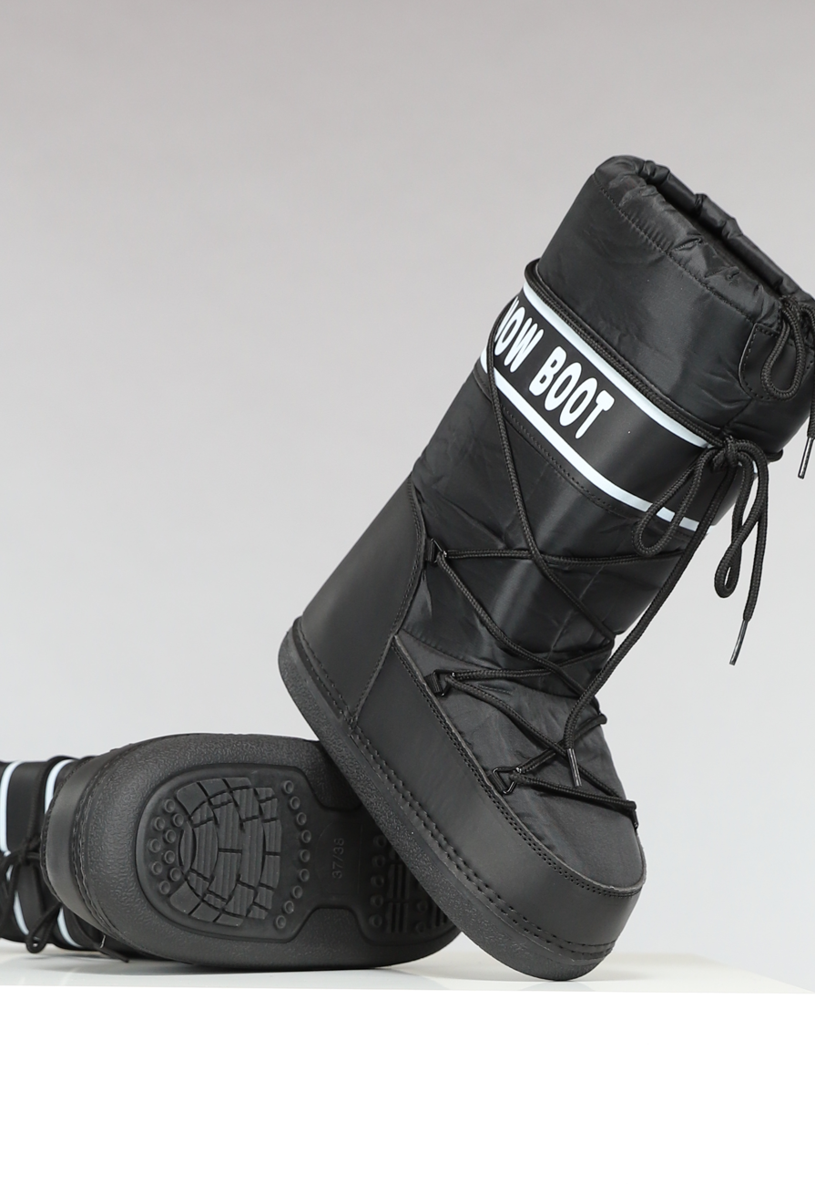 Snowboots Scapino Maat 23 Sneeuwlaarzen 37 Zwarte Snowboots Met