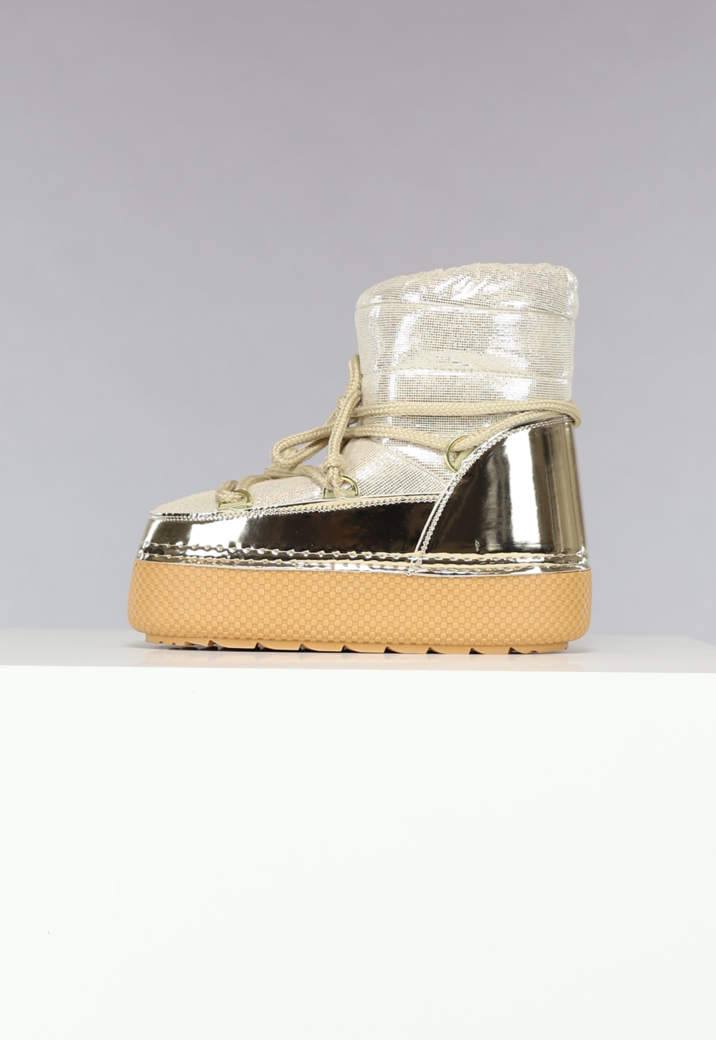 Sparkle Sneeuwlaarzen in Goud met Metallic Detail