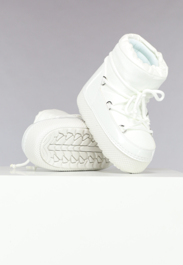 Witte Sneeuwlaarzen met Shiny Details