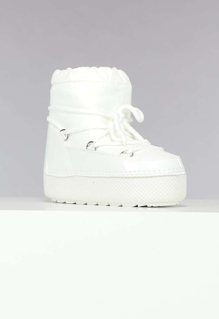 Witte Sneeuwlaarzen met Shiny Details