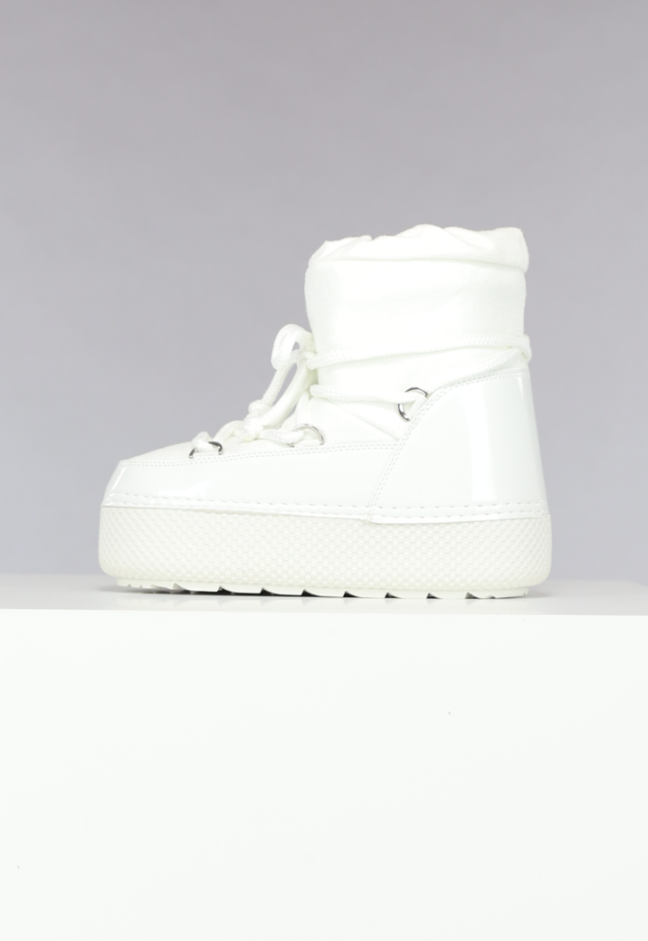 Witte Sneeuwlaarzen met Shiny Details