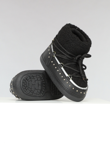 SALE50 Zwarte Winter Laarzen met Studs