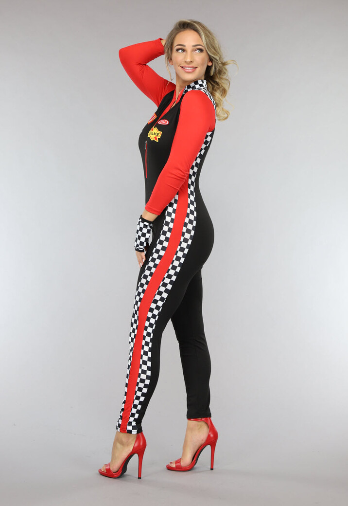 Racer Pitspoes Kostuum met Patches