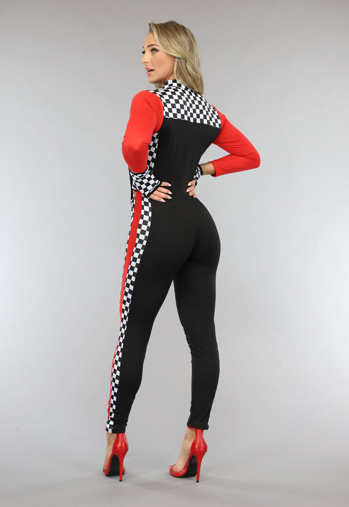 Racer Pitspoes Kostuum met Patches