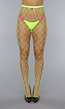 Neon Groene Panty met Extra Grote Fishnet