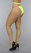 Neon Groene Panty met Extra Grote Fishnet
