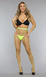 Neon Groene Panty met Extra Grote Fishnet