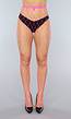 Neon Roze Panty met Extra Grote Fishnet