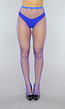 Blauwe Basic Panty met Medium Fishnet