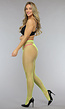 Neon Gele Basic Panty met Medium Fishnet
