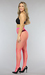 Neon Roze Basic Panty met Medium Fishnet