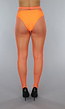 Oranje Netpanty met Medium Fishnet