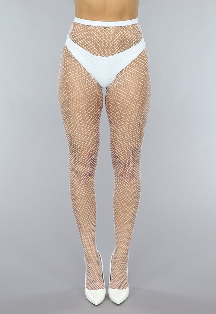 Medium Fishnet Netpanty in Wit
