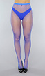 Blauwe Panty met Mini Fishnet Patroon