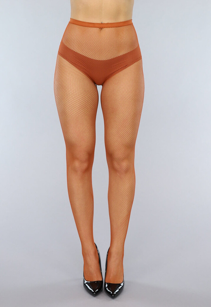 Camel Panty met Mini Fishnet Patroon