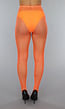 Neon Oranje Panty met Klein Fishnet Patroon