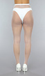 Witte Panty met Klein Fishnet Patroon