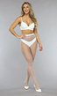Witte Panty met Klein Fishnet Patroon