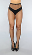 Zwarte Basic Panty met Kleine Fishnet