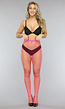 Neon Roze Netpanty met Grote Fishnet