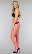 Neon Roze Netpanty met Grote Fishnet