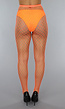 Oranje Netpanty met Grote Fishnet