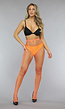 Oranje Netpanty met Grote Fishnet