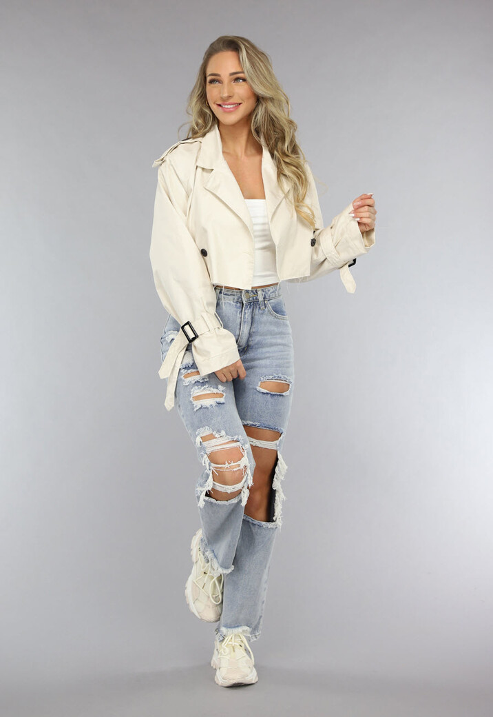 Witte Top met Strapless Model en Anti-Slip