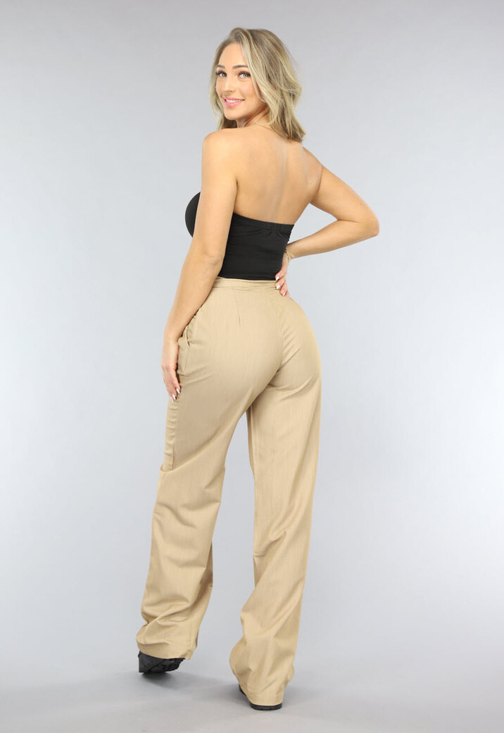 Zwarte Elastische Bandeau Top met Anti-Slip