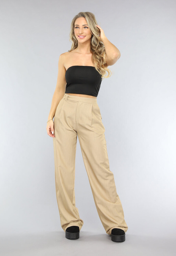 Zwarte Elastische Bandeau Top met Anti-Slip