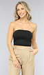 Zwarte Elastische Bandeau Top