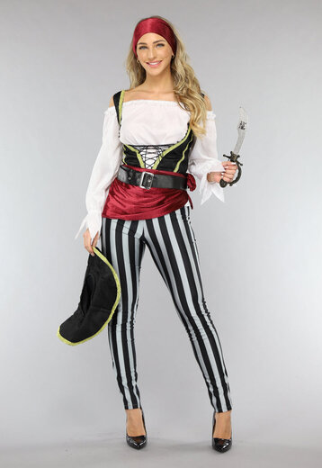 NEW1001 Piraten Kostuum met Broek en Accessoires