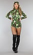 NEW1001 Vrouwelijk Army Leger Playsuit Kostuum