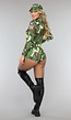 Vrouwelijk Army Leger Playsuit Kostuum