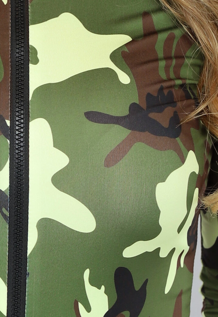 Vrouwelijk Army Leger Playsuit Kostuum