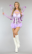 Elven Kostuum Lila Corset met Vleugels