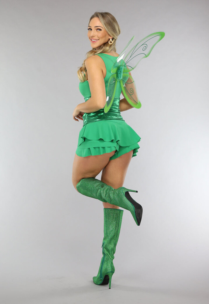 Groene Fairy Vleugels Set met Taille Korset