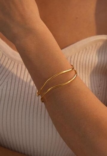 NEW1402 Gouden Golvende Armband