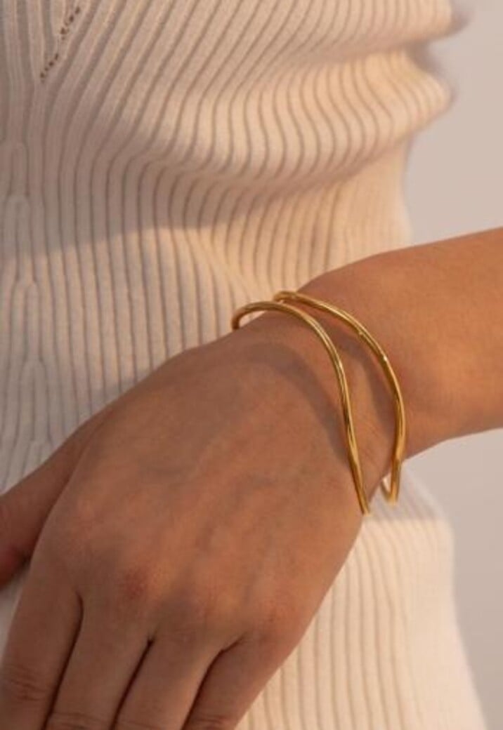Gouden Golvende Armband