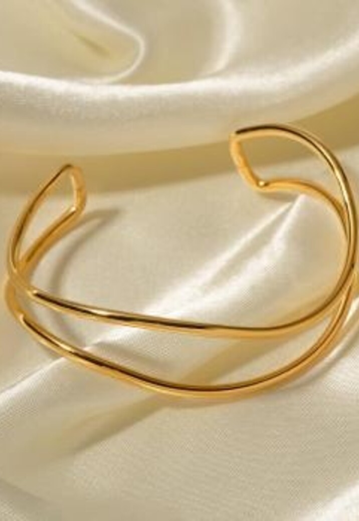 Gouden Golvende Armband